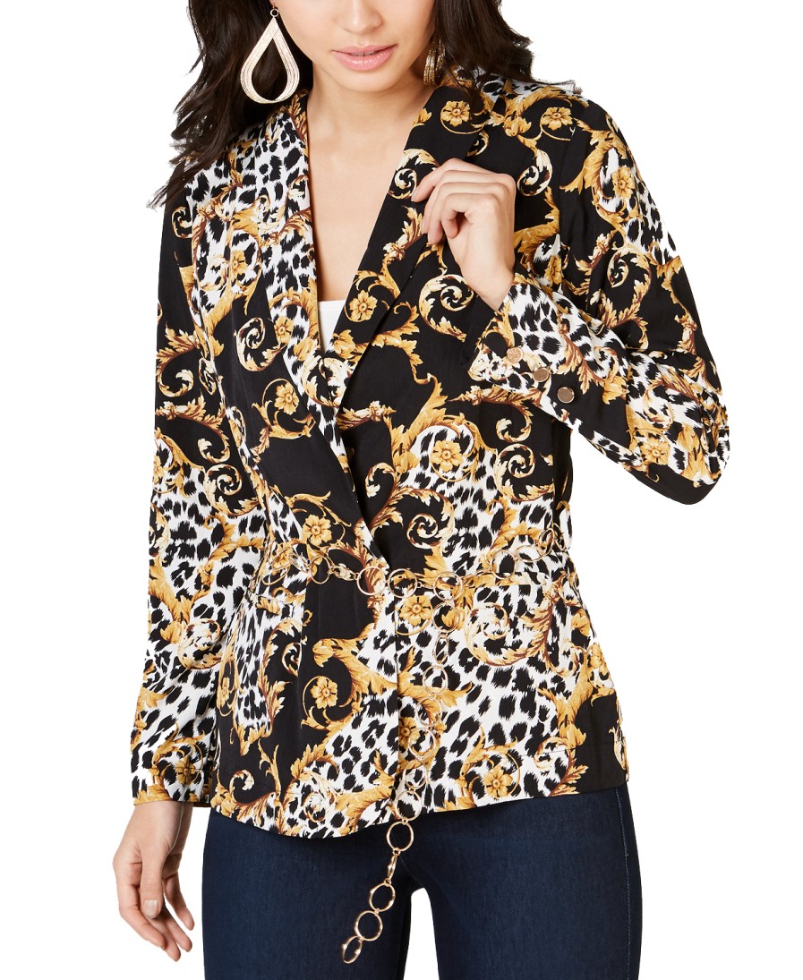 Women'S Thalia Sodi | Belted Blazer Animal Status