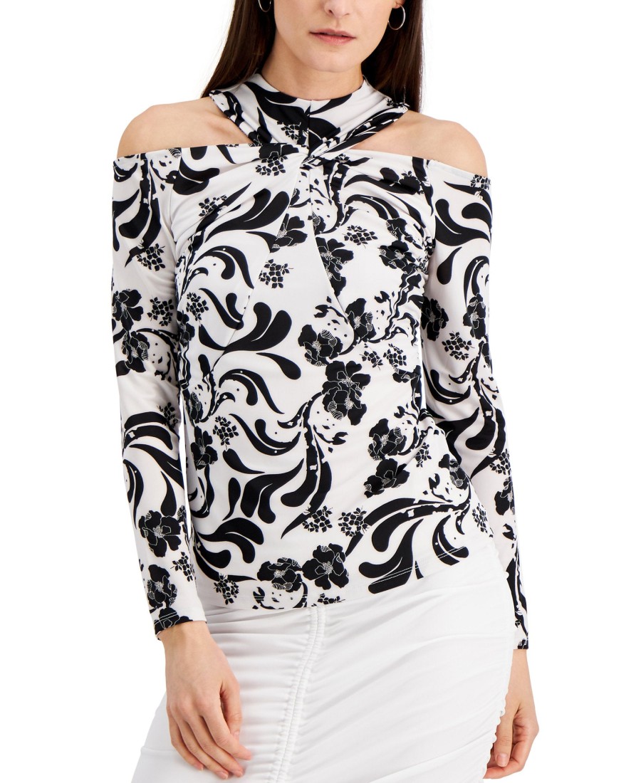 Women'S INC International Concepts | Twisted Cold-Shoulder Top Sadie Blooms