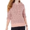 Juniors' Hooked Up by IOT | Juniors' Popcorn-Knit Hoodie Rose Tan