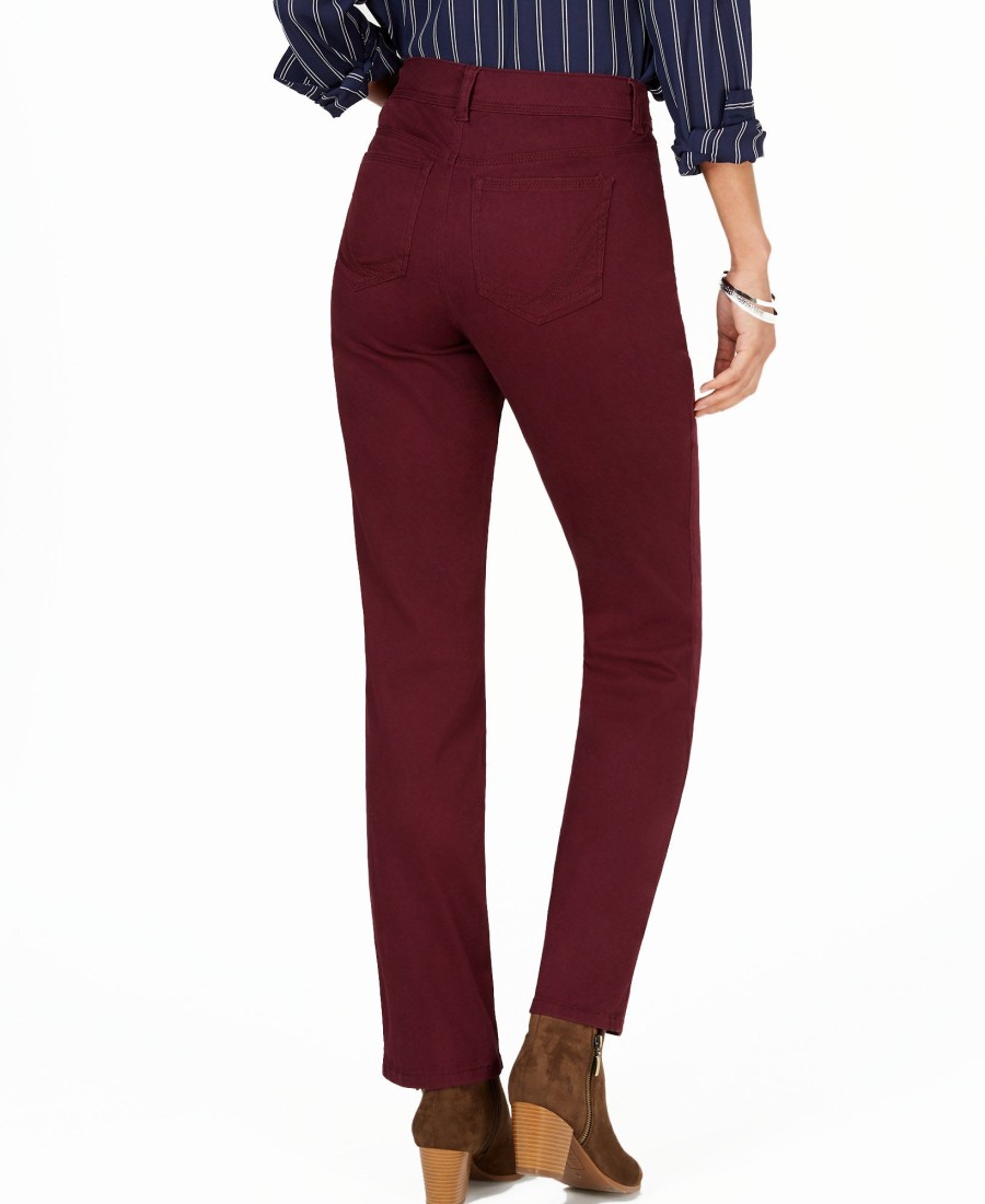 Women'S Style & Co | Tummy-Control Straight-Leg Fashion Jeans Berry Jam