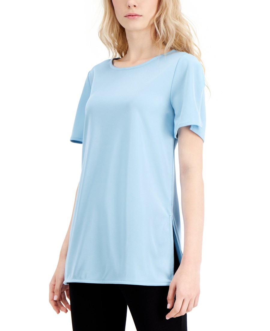 Women'S Alfani | Side Slit Tunic Top Rain Shower