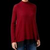 Women'S Style & Co | Mock-Neck Chiffon-Hem Top New Red Amore