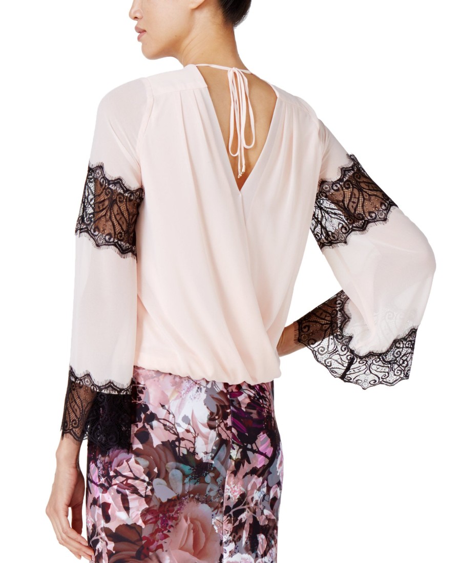 Women'S Thalia Sodi | Lace-Trim Blouson Top Pearl Blush