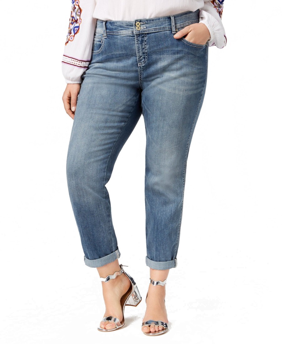 Women'S INC International Concepts | Plus Tummy Control Boyfriend Jeans Zenith Wash