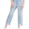 Women'S Calvin Klein Jeans | Cotton Ripped Straight-Leg Jeans