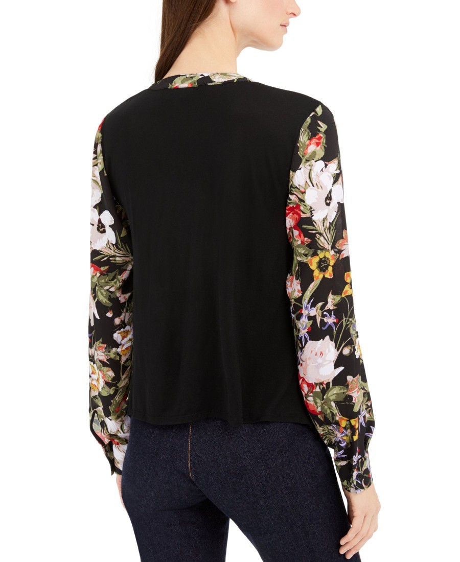 Women'S INC International Concepts | Twisted Floral-Print Blouse Regal Blossom