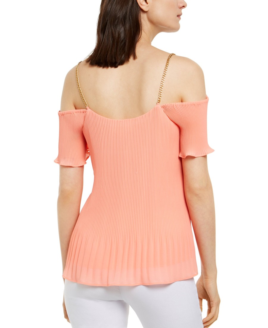 Women'S MICHAEL Michael Kors | Pleated Chain-Strap Top Desert Flower