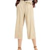 Women'S INC International Concepts | Frayed Zip-Front Culottes Toasted Twine