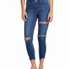 Women'S Free People | Sunny Ripped Crop Skinny Jeans Garden Party