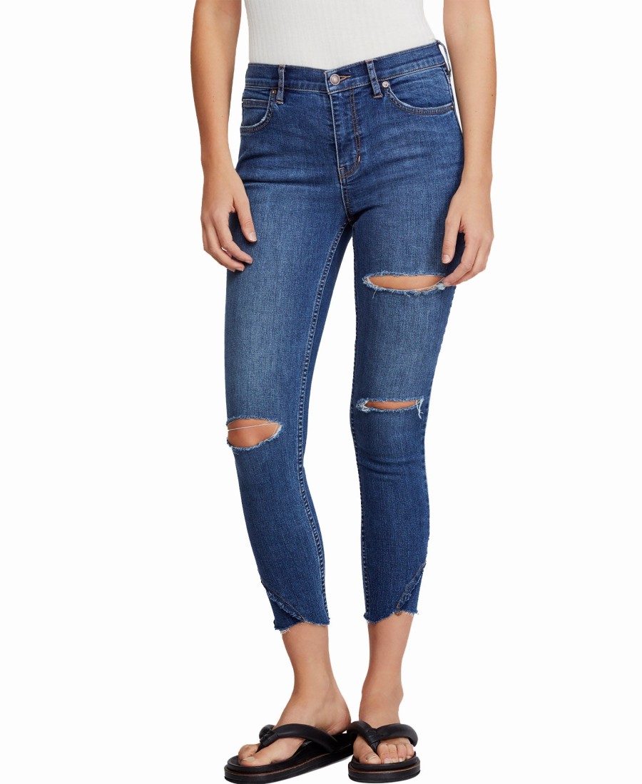 Women'S Free People | Sunny Ripped Crop Skinny Jeans Garden Party