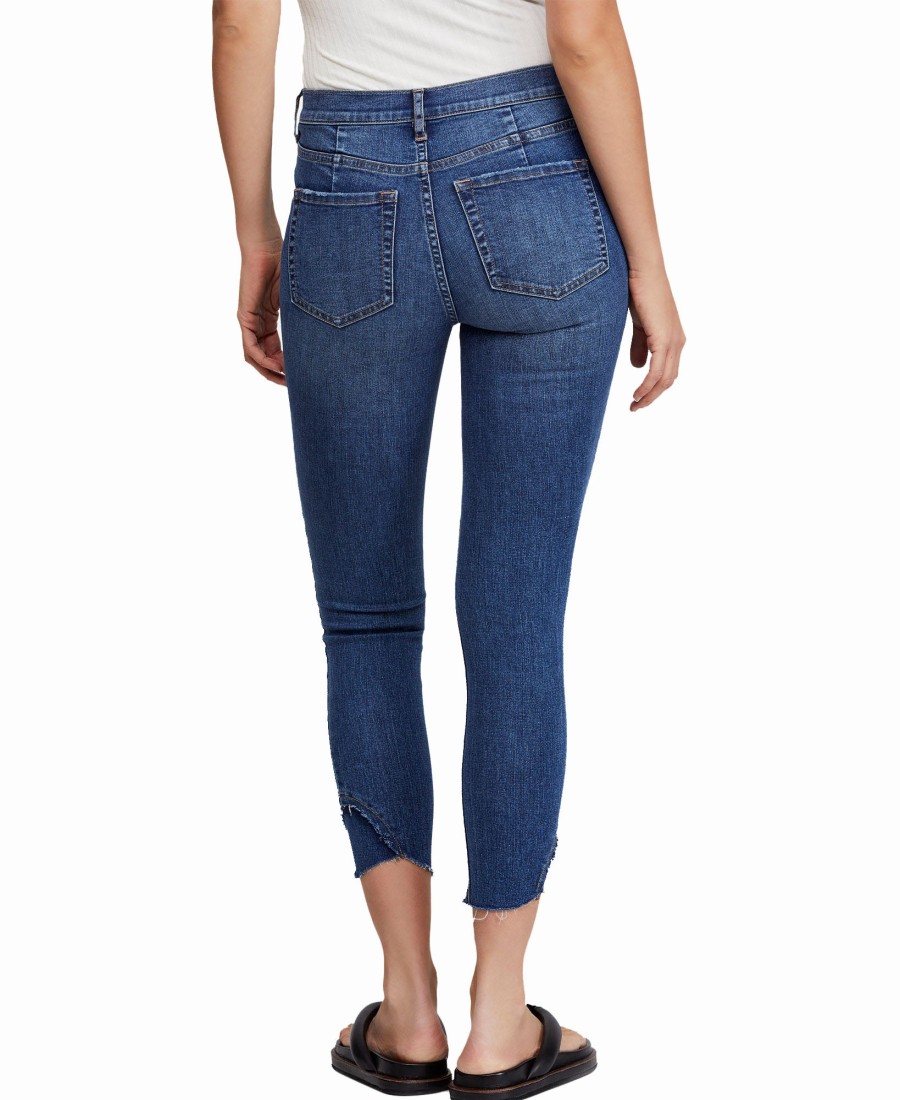 Women'S Free People | Sunny Ripped Crop Skinny Jeans Garden Party