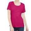 Women'S Karen Scott | Short Sleeve Scoop Neck Top