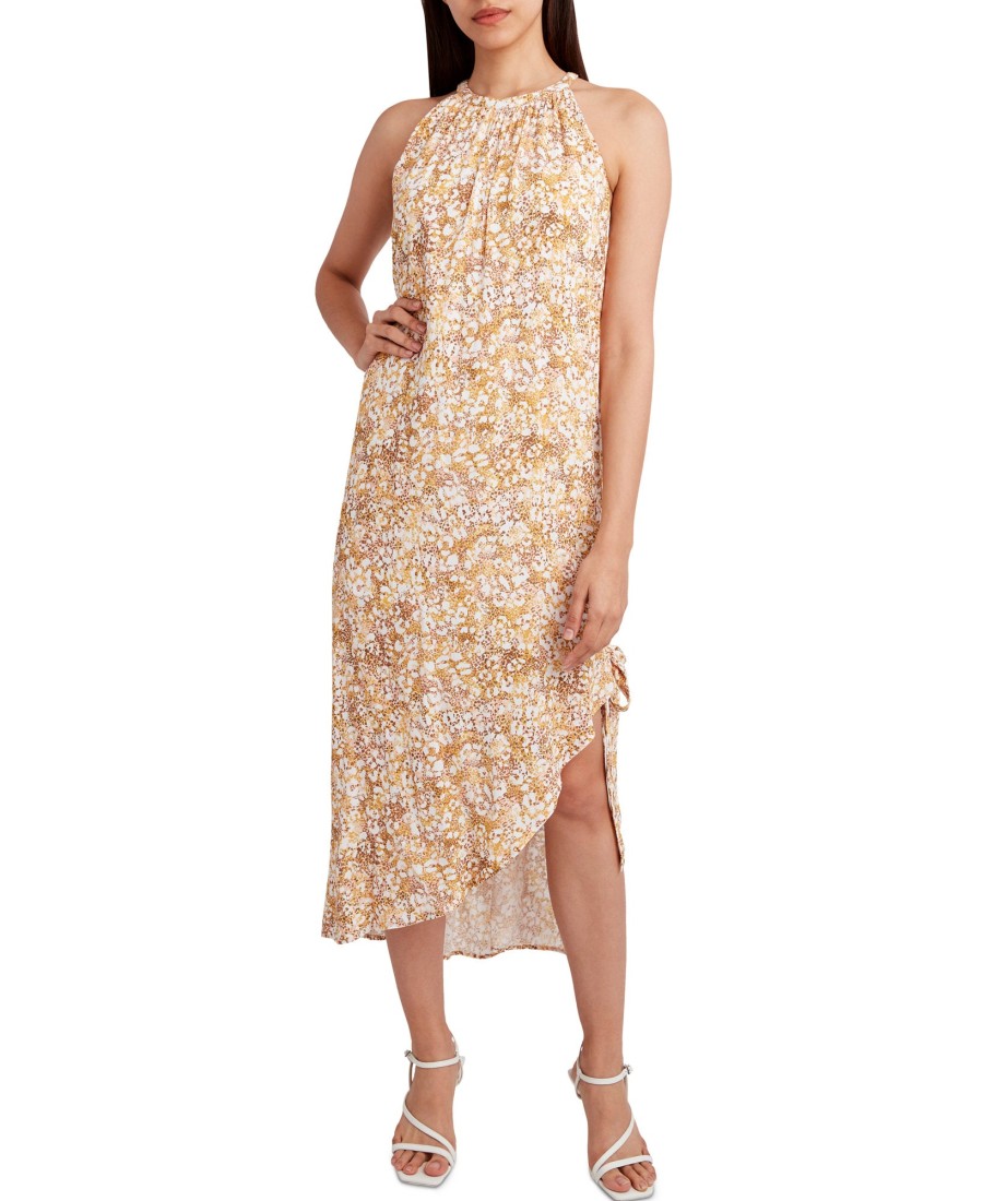 Women'S BCBGeneration | Animal-Print Halter-Neck Midi Dress All Over Animal