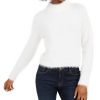 Women'S Sun + Moon | Fuzzy Mockneck Sweater Egret