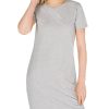 Women'S MICHAEL Michael Kors | Mini-Studded Cotton T-Shirt Dress Pearl Heather