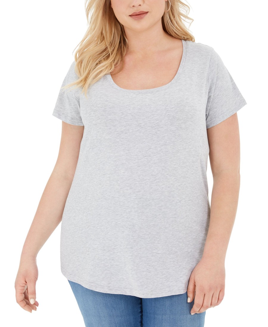 Women'S Aveto | Plus Trendy Scoop-Neck T-Shirt