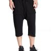 Men Black Apple | Drop Crotch Shorts Black