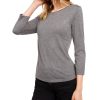 Women'S Maison Jules | 3/4-Sleeve Solid T-Shirt