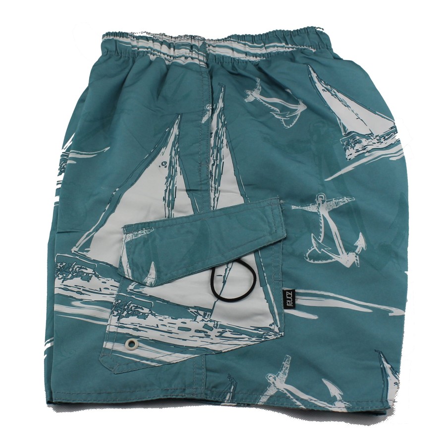 Men Zonal | Zonal Men'S Microfiber Retro Board Shorts