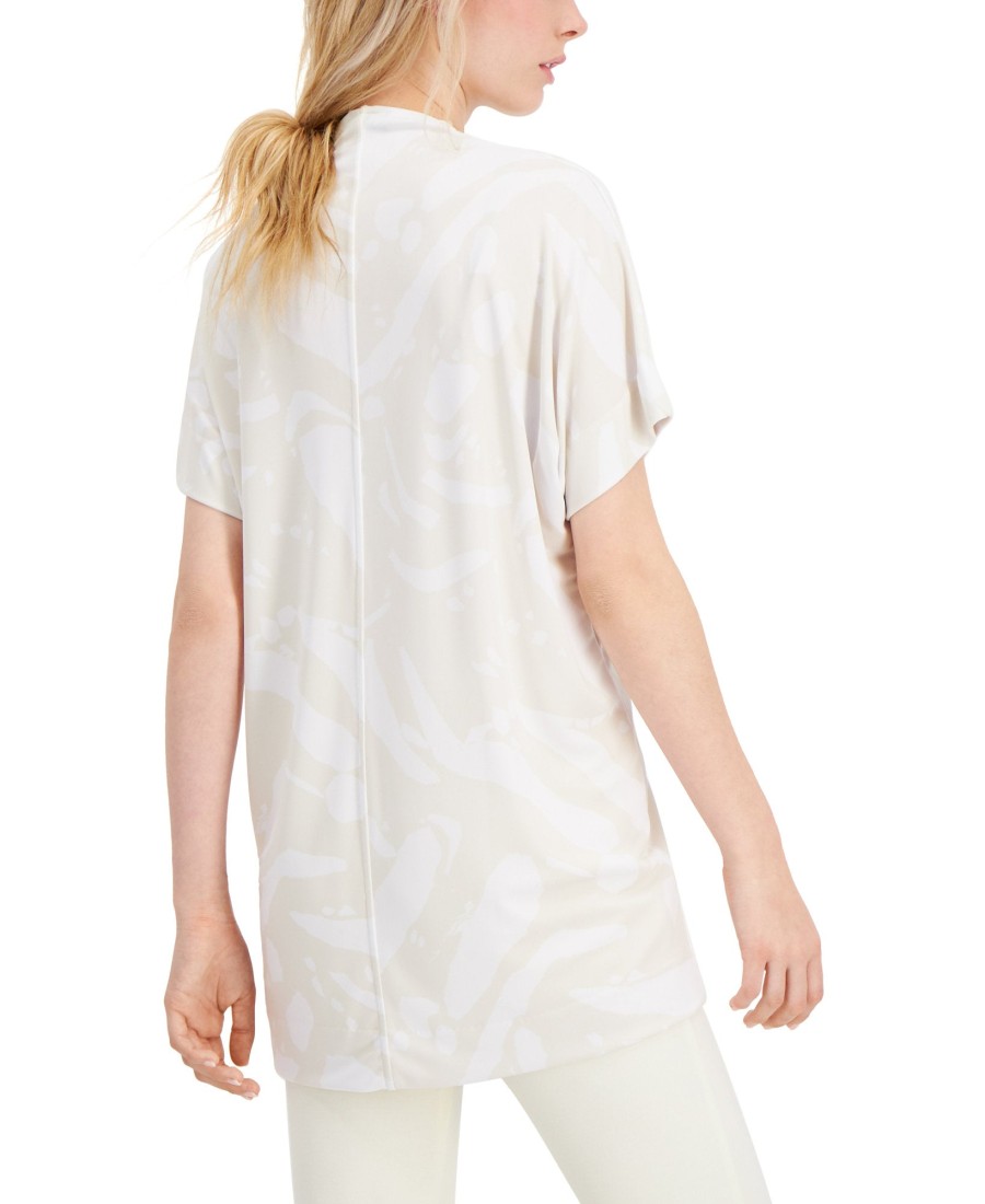 Juniors' Alfani | Abstract-Print Tunic Top Shiitake Jagged Animal