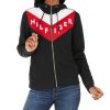 Women'S Tommy Hilfiger Sport | Colorblocked Zip Hoodie Black