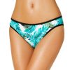 Juniors' Hula Honey | Juniors' Torrid Tropics Pique Palm-Print Pique Hipster Bikini Bottoms White Multi