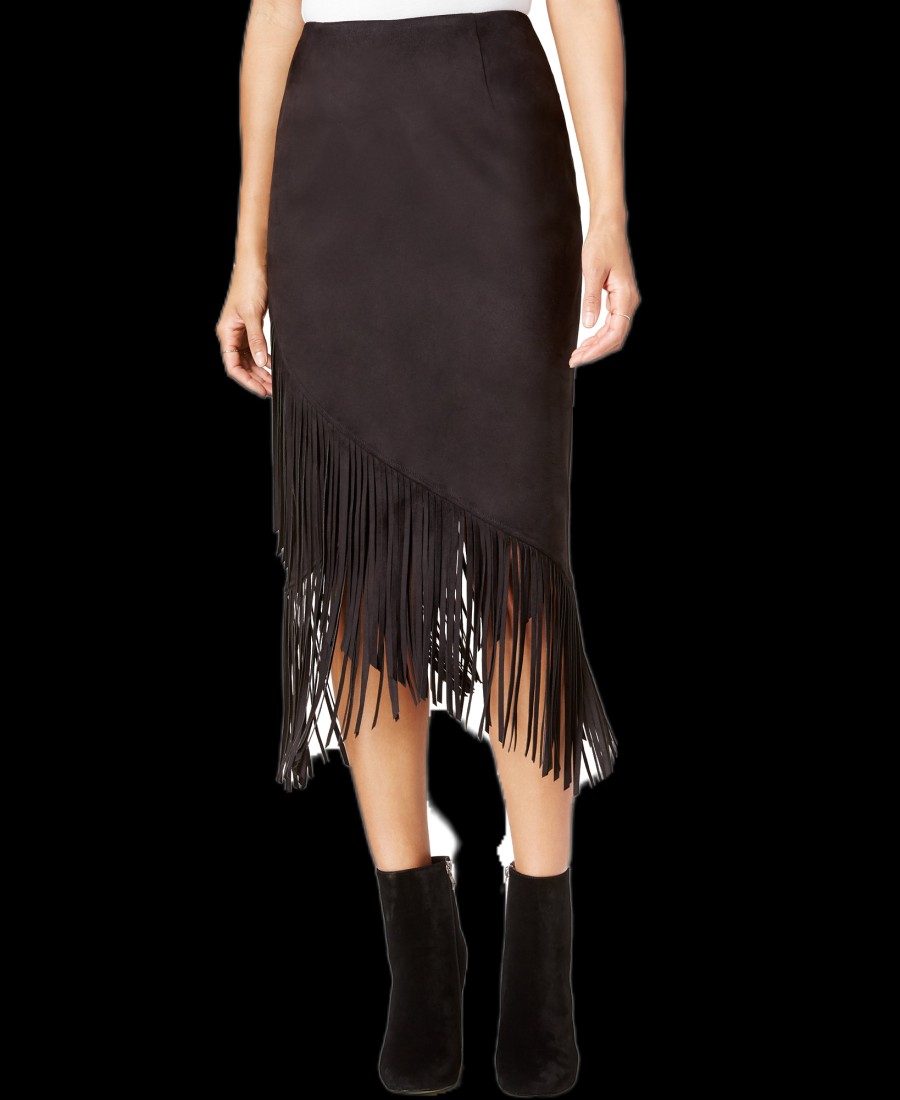 Women'S RACHEL Rachel Roy | Fringe Crossover Skirt Black