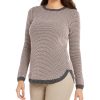 Women'S Charter Club | Textured Contrast-Trim Sweater Charcoal Heather