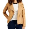 Women'S Style & Co | Faux-Leather Moto Jacket Caramel Kiss