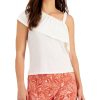 Women'S Willow Drive | Ruffled One-Sleeve Top Whisper White