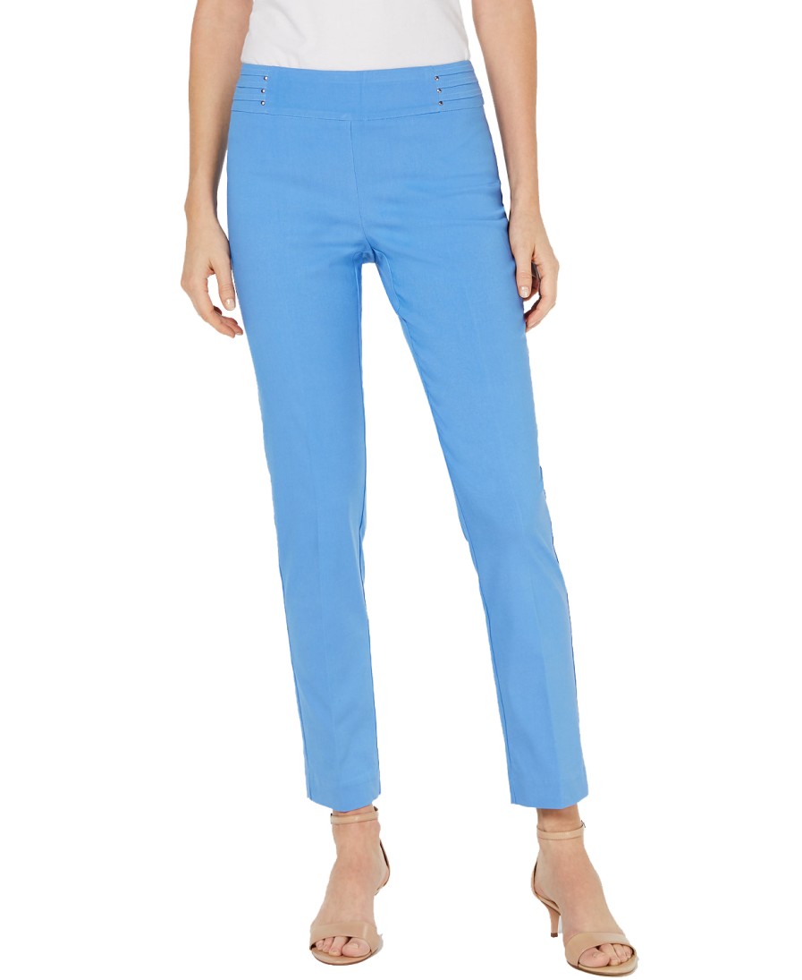 Women'S JM Collection | Studded Tummy Control Pull-On Pants Marina Blue