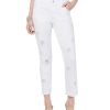 Women'S INC International Concepts | Eyelet Cropped Boyfriend Jeans White