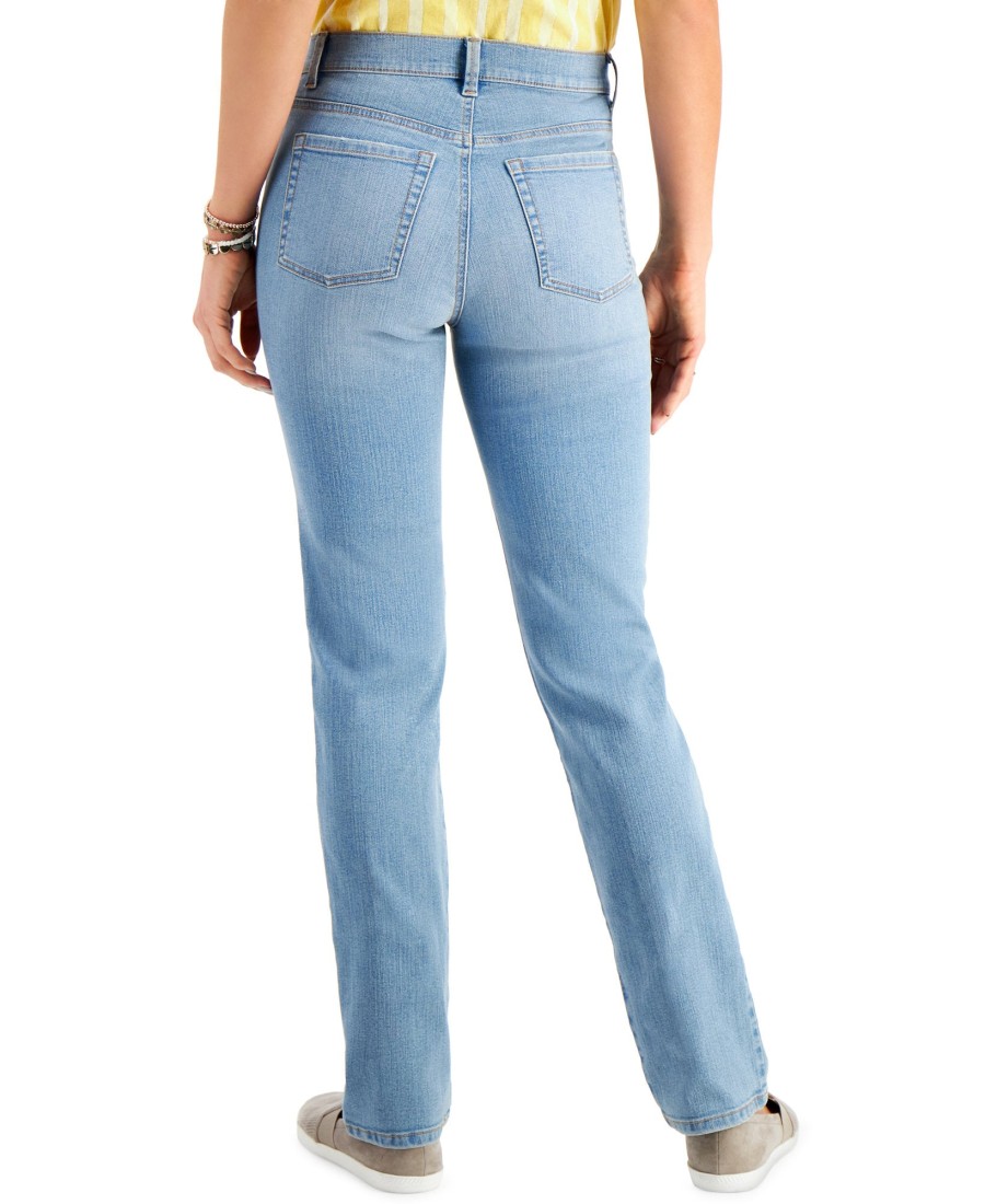 Women'S Style & Co | High Rise Natural Straight-Leg Jeans Georgia Sky