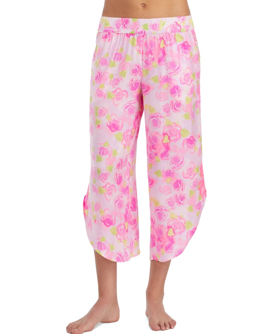 Women'S Betsey Johnson | Embroidered Pajama Pants Rose Floral