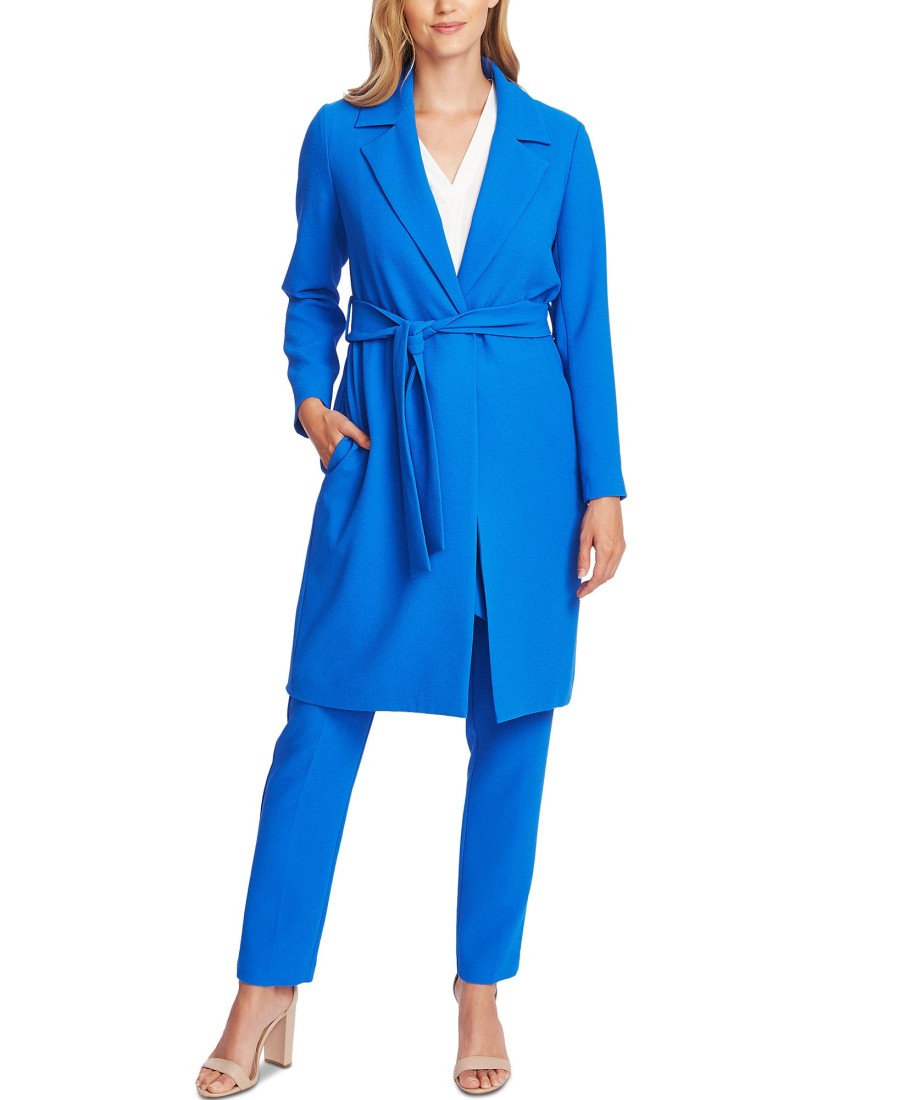 Women'S Vince Camuto | Notched-Lapel Belted Topper Jacket Deep River