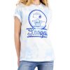 Juniors' Mad Engine | Juniors' Snoopy Beach Day Graphic-Print T-Shirt Blue/White Tie Dye