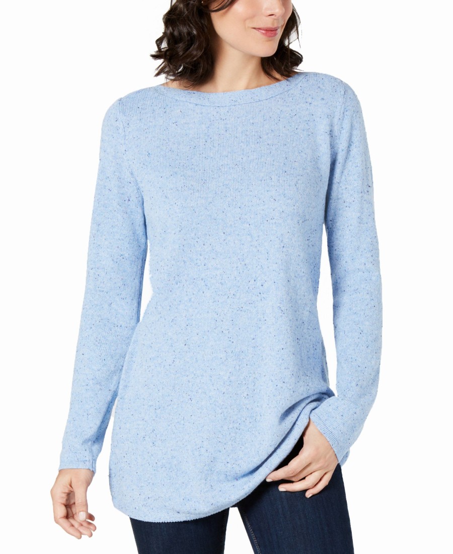 Women'S Karen Scott | Textured Tunic Sweater