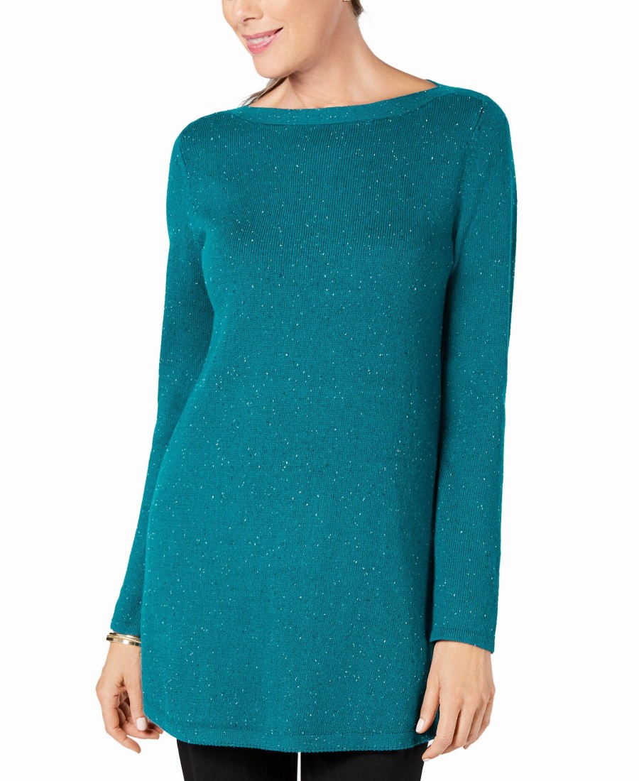 Women'S Karen Scott | Textured Tunic Sweater