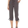 Women'S Style & Co | Ruched Capri Jogger Pants Graphite Grey