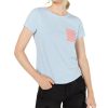 Juniors' Self Esteem | Juniors' Allover Print T-Shirt Heather Blue