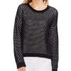 Women'S Vince Camuto | Textured-Stitch Sweater Black