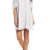 Women'S French Connection | Constance Cold Shoulder Drape Dress Freeway Grey