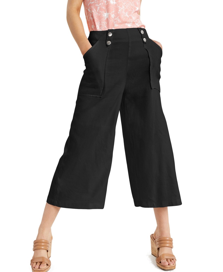 Women'S INC International Concepts | Culotte Pants Deep Black