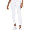 Women'S GREENE ST. DENIM | Button-Fly Straight-Leg Jeans Optic White