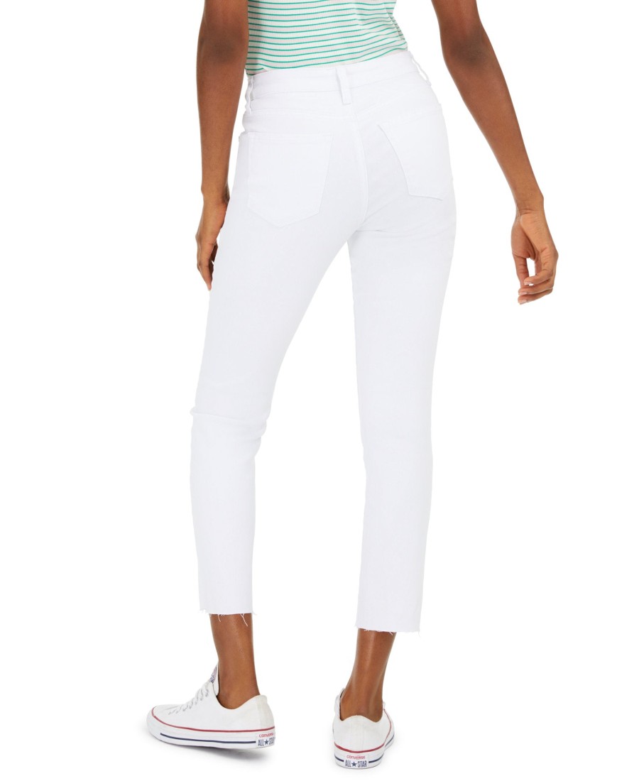 Women'S GREENE ST. DENIM | Button-Fly Straight-Leg Jeans Optic White