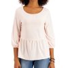 Women'S Style & Co | Clip Dot Top Beloved Pink