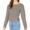 Juniors' Freshman | Juniors' Embellished Cropped Sweater Heather Grey Combo