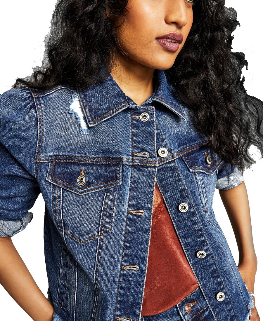 Women'S And Now This | Puff-Sleeve Denim Jacket Ridgeline