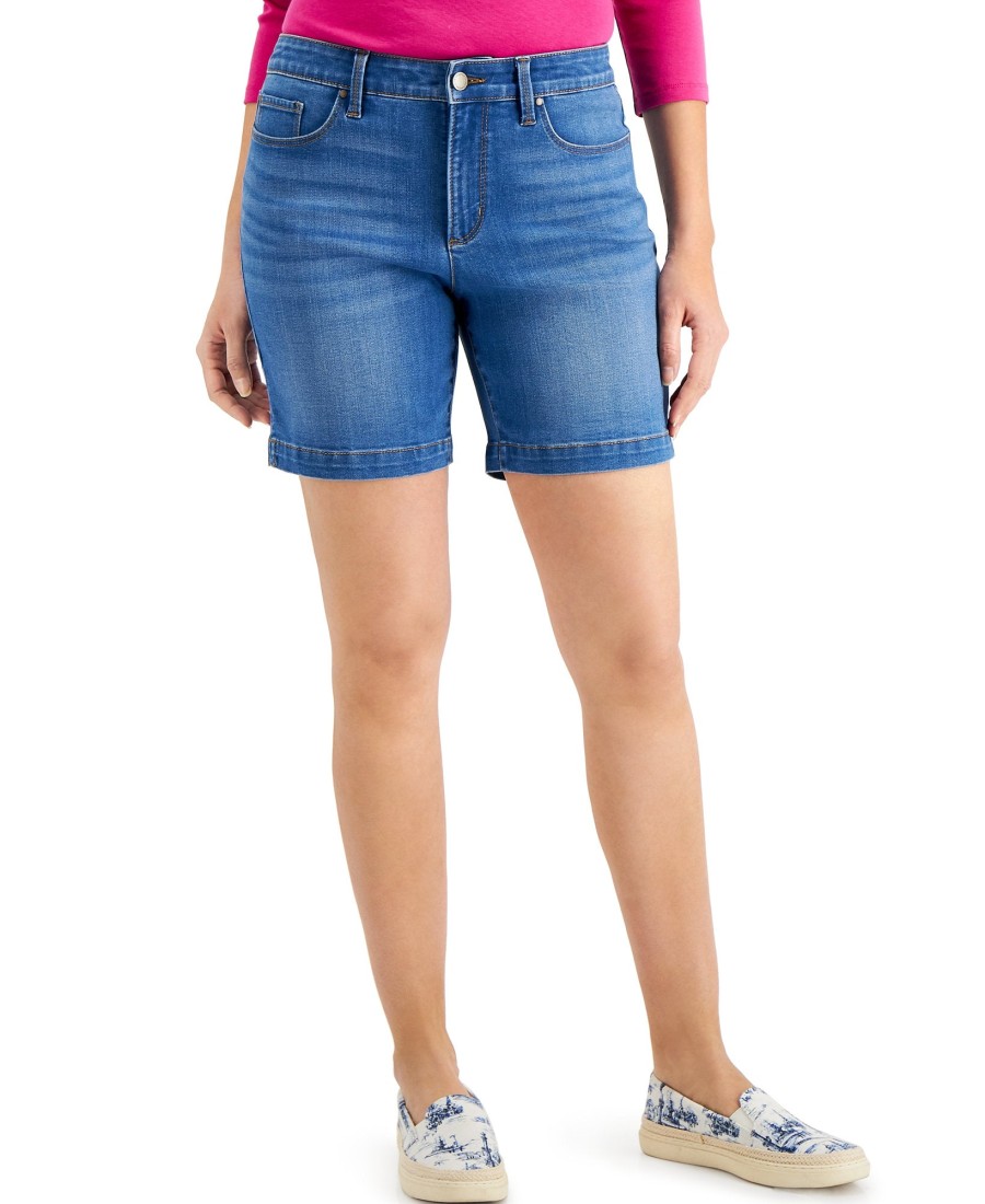 Women'S Charter Club | Mid-Rise Jean Shorts Rio Wash