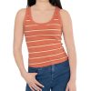 Juniors' Hippie Rose | Juniors' Striped Rib-Knit Tank Top